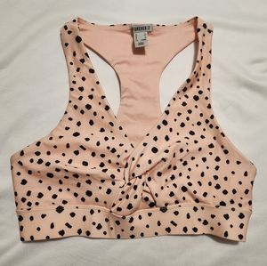 Forever 21 Sports Bra Blush Leopard